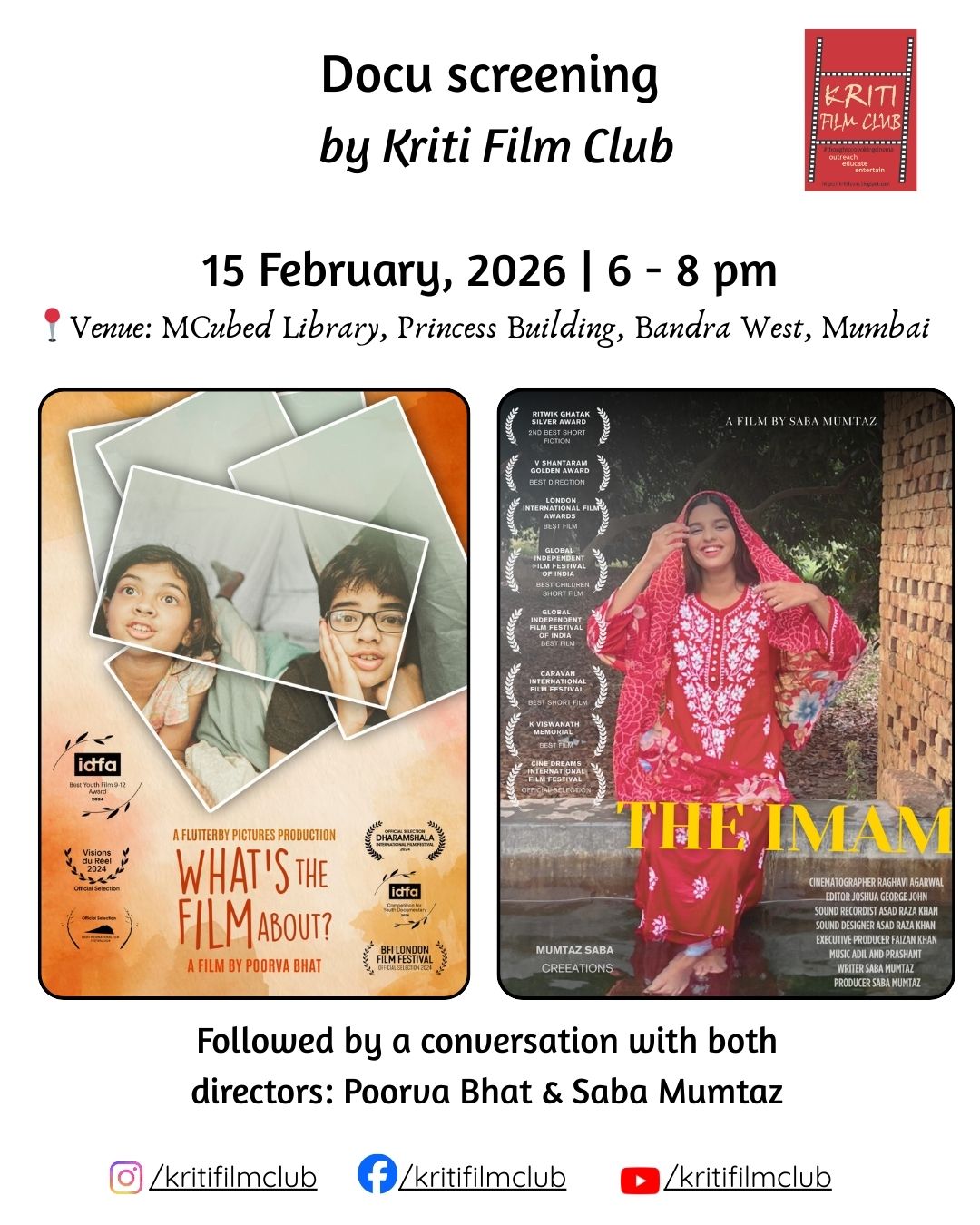 Docu Screenings by Kriti Film Club