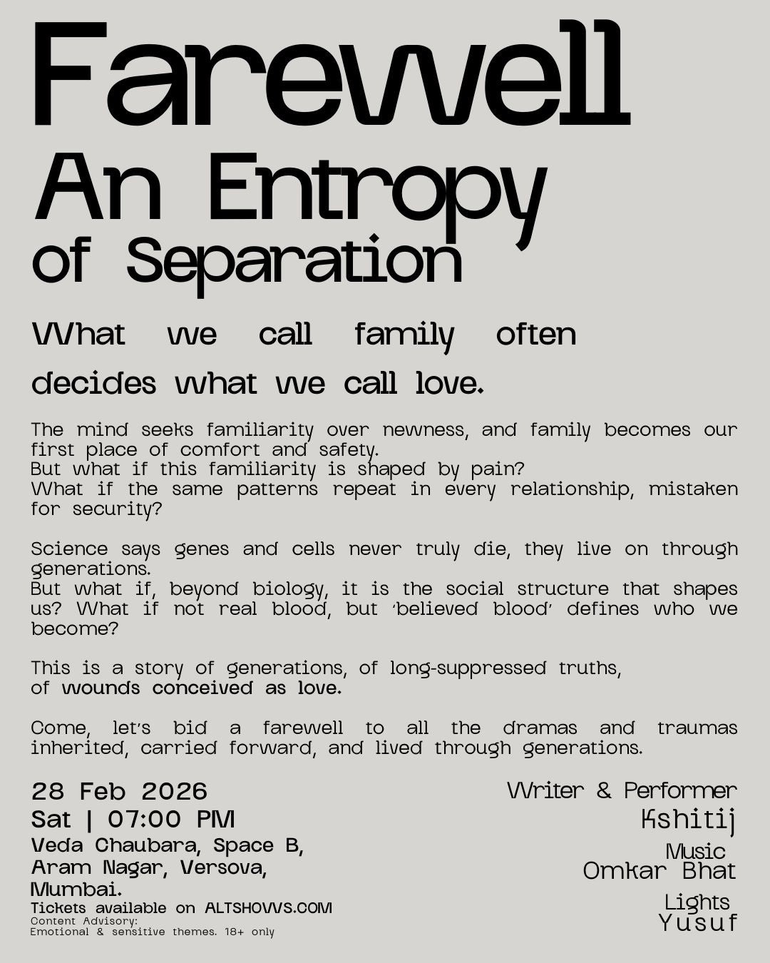 FAREWELL : An Entropy of Separation