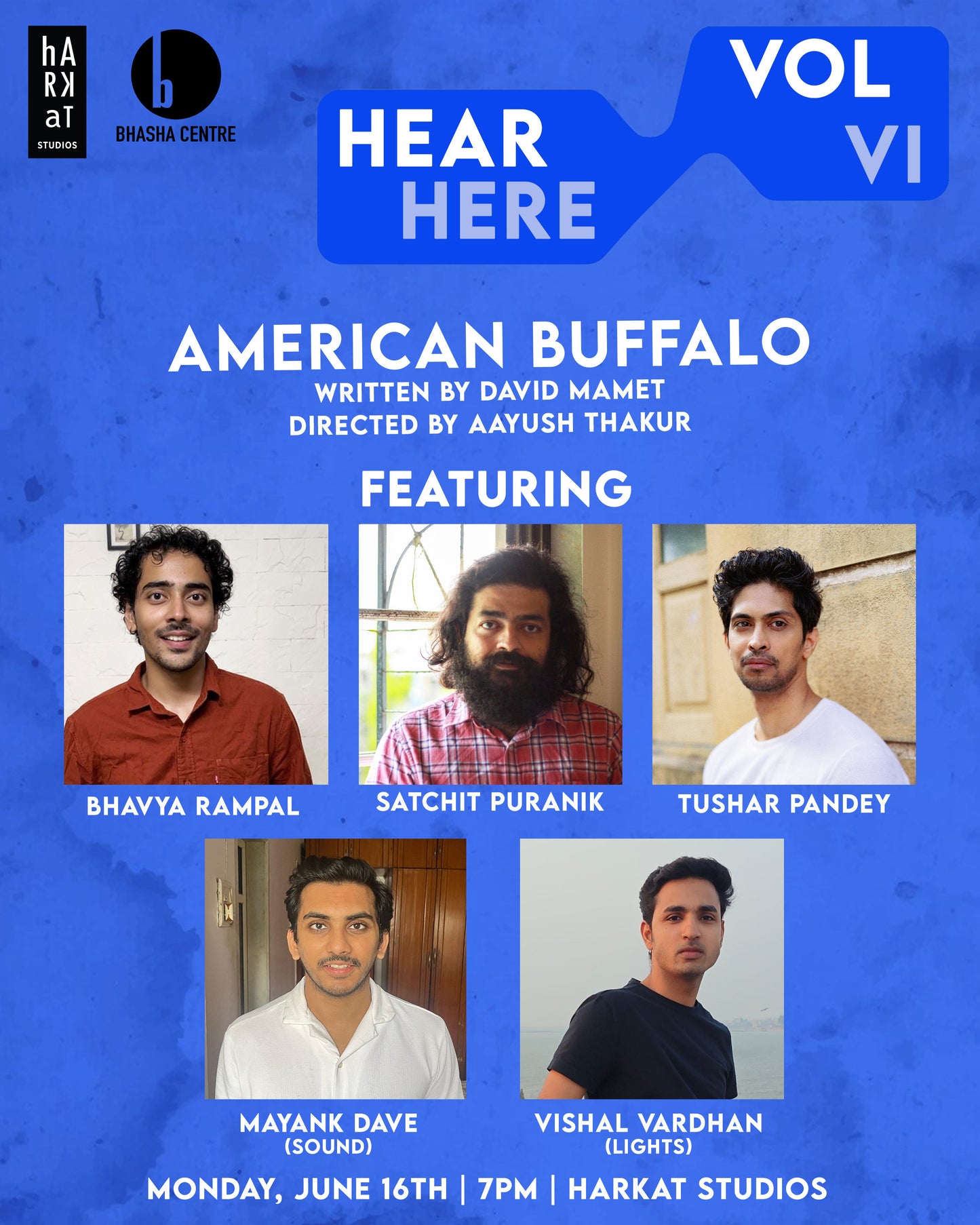 Rehearsed Reading of American Buffalo by David Mamet