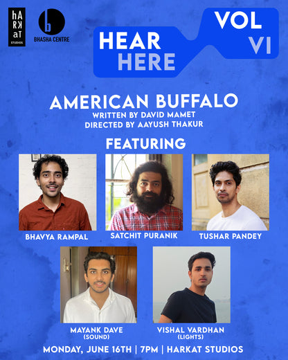 Rehearsed Reading of American Buffalo by David Mamet